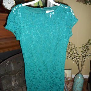 BOGO FREE, SD Collection green lace dress, size 6